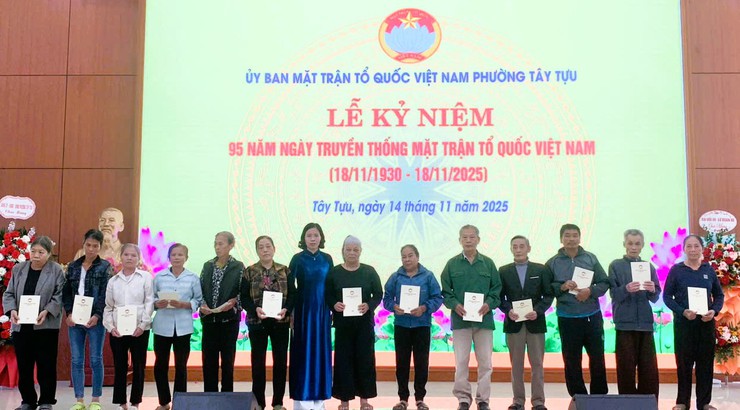 Ủy ban Mặt trận tổ quốc Việt Nam phường Tây Tựu  kỷ niệm 95 năm ngày truyền thống MTTQ Việt Nam- Ảnh 5.