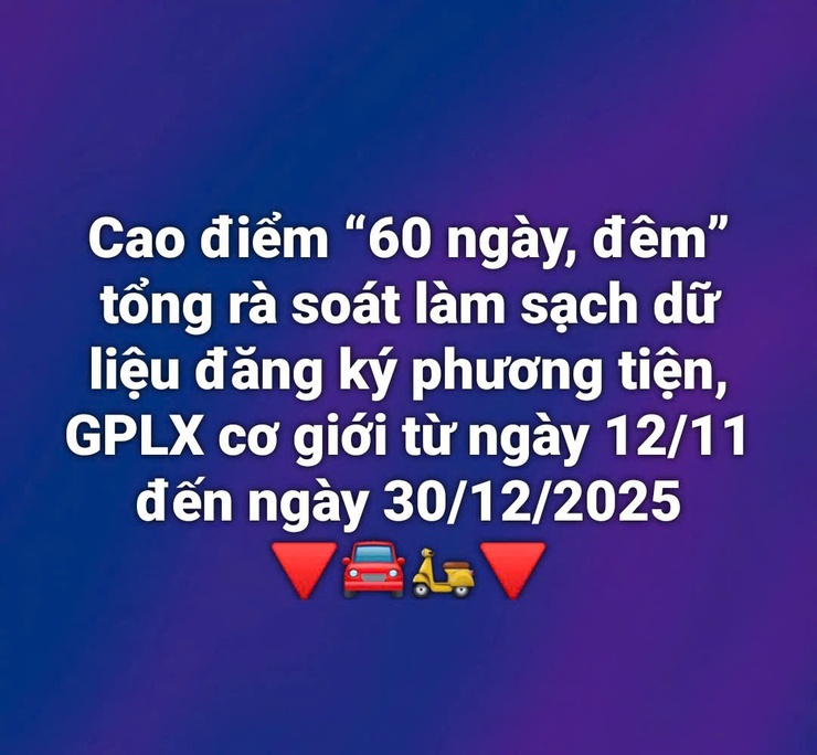 HÀ NỘI TỔNG RÀ SOÁT DỮ LIỆU ĐĂNG KÝ PHƯƠNG TIỆN, GIẤY PHÉP LÁI XE – BẮT ĐẦU TỪ 12/11!- Ảnh 1.