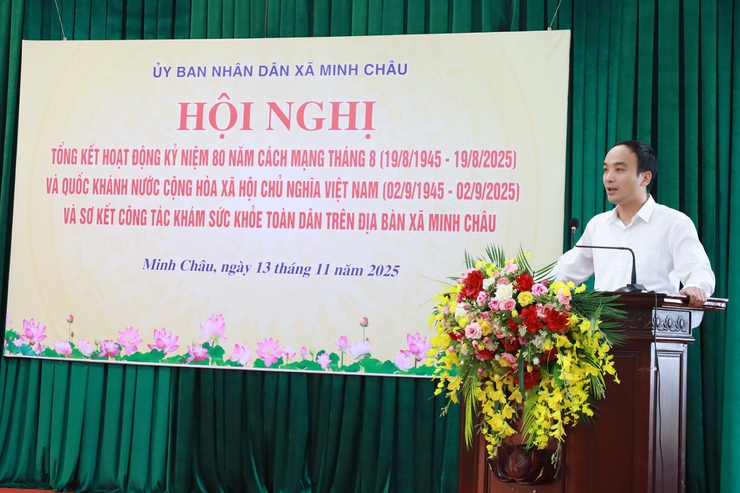 Xã Minh Châu: Tổng kết công tác khám sức khoẻ định kỳ toàn dân và các hoạt động kỷ niệm 80 năm cách mạng tháng Tám và Quốc khánh 2/9.- Ảnh 4.