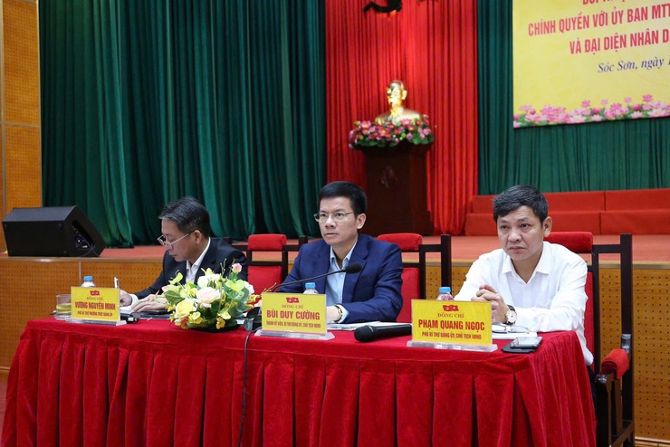 XÃ SÓC SƠN: TIẾP XÚC, ĐỐI THOẠI GIỮA NGƯỜI ĐỨNG ĐẦU CẤP ỦY, CHÍNH QUYỀN VỚI NHÂN DÂN NĂM 2025- Ảnh 1.