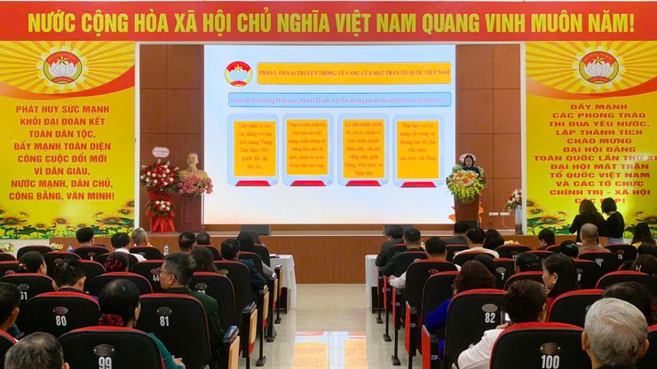 Ủy ban Mặt trận tổ quốc Việt Nam phường Tây Tựu  kỷ niệm 95 năm ngày truyền thống MTTQ Việt Nam- Ảnh 1.