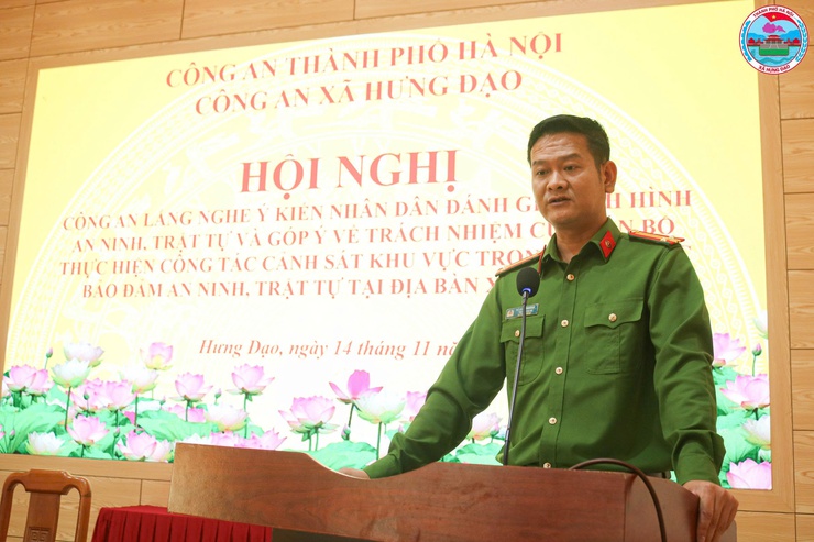 CÔNG AN XÃ HƯNG ĐẠO TỔ CHỨC HỘI NGHỊ LẮNG NGHE Ý KIẾN NHÂN DÂN VỀ CÔNG TÁC ANTT- Ảnh 2.