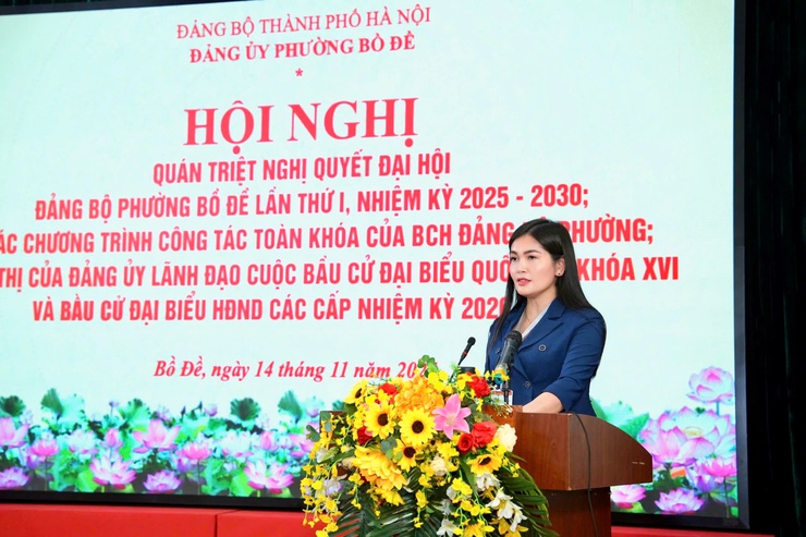 Phường Bồ Đề quyết tâm đưa Nghị quyết Đại hội Đảng bộ phường lần thứ I đi vào cuộc sống- Ảnh 1.