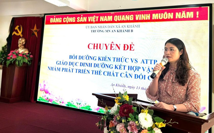 Tập huấn bồi dưỡng kiến thức an toàn thực phẩm, giáo dục dinh dưỡng kết hợp vận động nhằm phát triển cân đối cho trẻ em tại trường mầm non- Ảnh 12.
