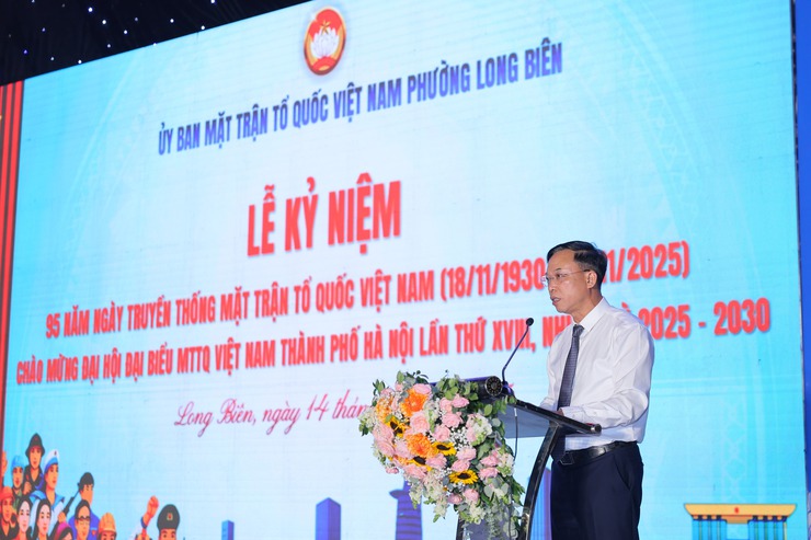 Phường Long Biên long trọng tổ chức Lễ kỷ niệm 95 năm Ngày truyền thống MTTQ Việt Nam và Ngày hội Đại đoàn kết toàn dân tộc năm 2025- Ảnh 2.