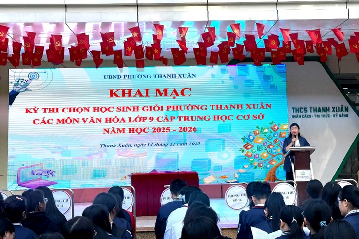 Khai mạc kỳ thi học sinh giỏi các môn văn hoá lớp 9 cấp THCS, phường Thanh Xuân năm học 2025-2026: Nâng tầm chất lượng mũi nhọn- Ảnh 3.
