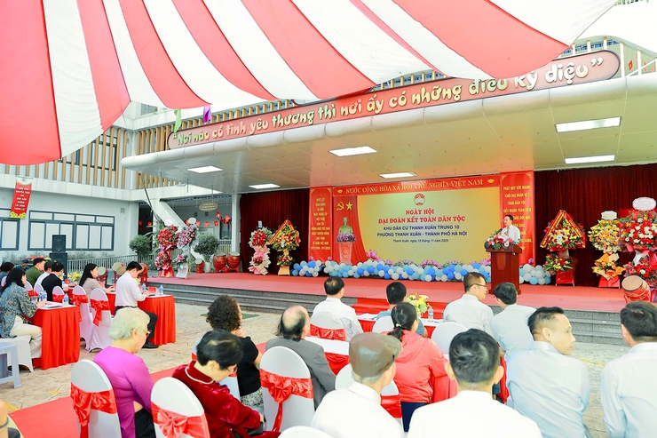 Trưởng ban Nội chính Thành ủy Trần Đình Cảnh dự Ngày hội Đại đoàn kết toàn dân tộc khu dân cư Thanh Xuân Trung 10- Ảnh 8.