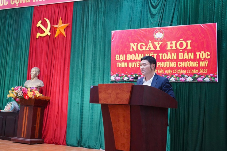 Thôn Quyết Tiến long trọng tổ chức Ngày hội Đại đoàn kết toàn dân trong không khí vui tươi, phấn khởi- Ảnh 1.