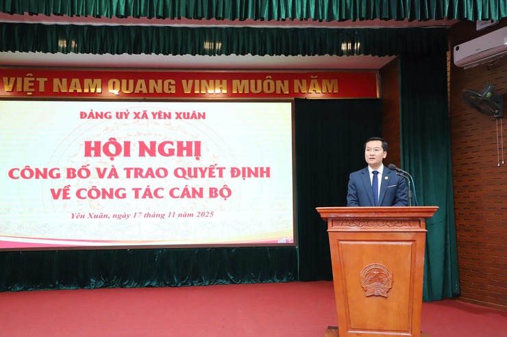 Yên Xuân: Hội nghị công bố và trao quyết định về công tác cán bộ- Ảnh 8.