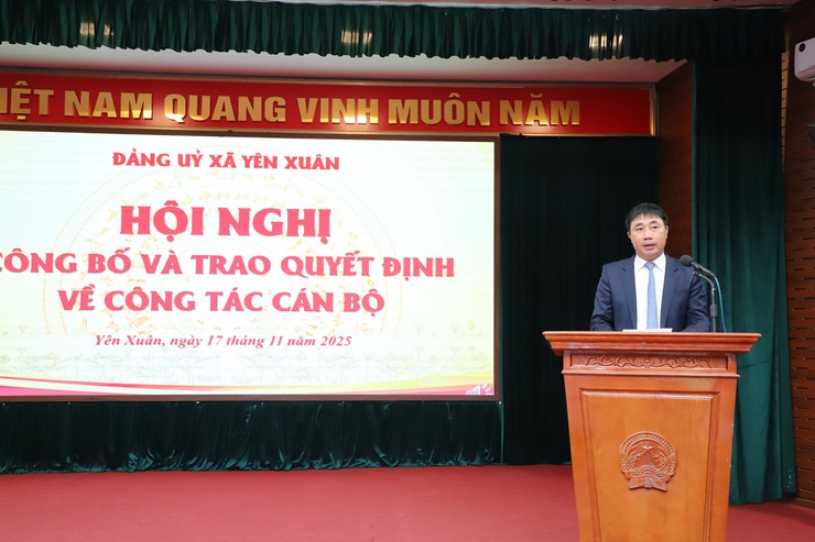 Yên Xuân: Hội nghị công bố và trao quyết định về công tác cán bộ- Ảnh 6.