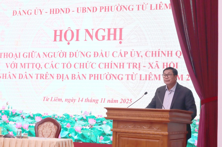 Hội nghị đối thoại giữa người đứng đầu cấp ủy, chính quyền với MTTQ, các tổ chức chính trị - xã hội và Nhân dân trên địa bàn phường năm 2025.- Ảnh 5.