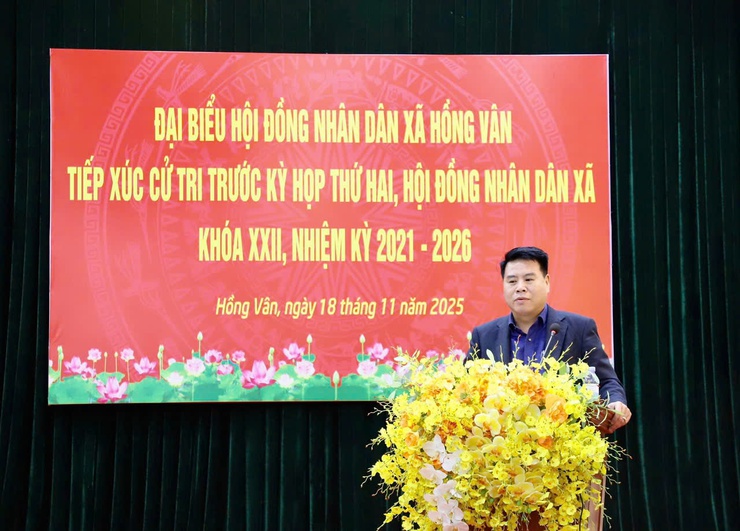 Đại biểu HĐND xã Hồng Vân tiếp xúc cử tri trước kỳ họp thứ hai, HĐND xã khoá XXII, nhiệm kỳ 2021-2026- Ảnh 11.