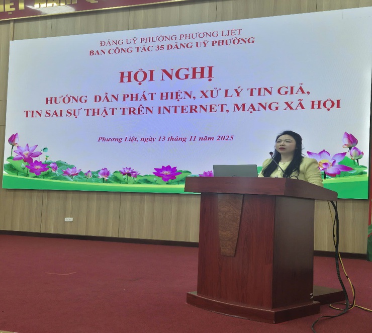 Phường Phương Liệt tổ chức tập huấn công tác xử lý tin giả, tin sai sự thật và bảo vệ bí mật nhà nước- Ảnh 1.