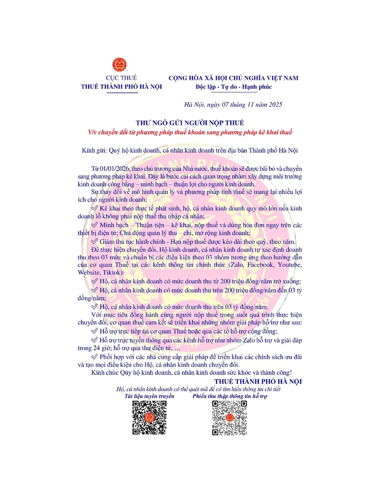 Tuyên truyền kế hoạch 60 ngày cao điểm chuyển đổi mô hình từ thuế khoán sang kê khai đối với Hộ kinh doanh.- Ảnh 5.