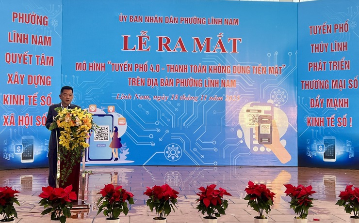 PHƯỜNG LĨNH NAM TRIỂN KHAI TUYẾN PHỐ 4.0 - THANH TOÁN KHÔNG DÙNG TIỀN MẶT- Ảnh 2.