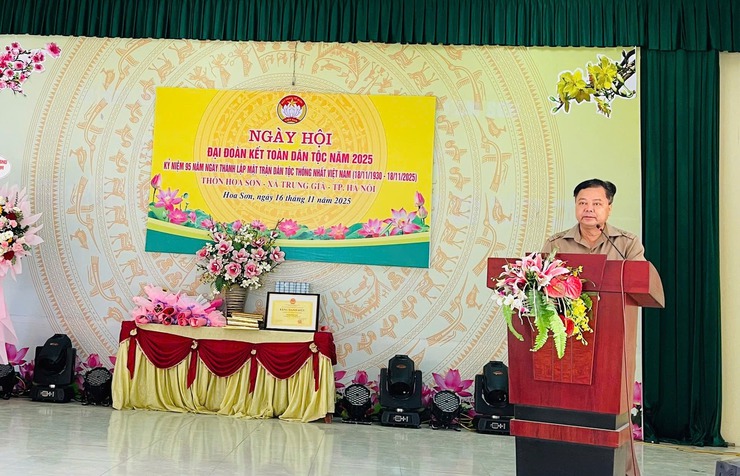 THÔN HOA SƠN TỔ CHỨC NGÀY HỘI ĐẠI ĐOÀN KẾT TOÀN DÂN TỘC NĂM 2025- Ảnh 1.