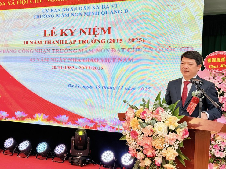 LỄ KỶ NIỆM 10 NĂM THÀNH LẬP TRƯỜNG MẦM NON MINH QUANG B (2015–2025)
ĐÓN BẰNG CÔNG NHẬN TRƯỜNG MẦM NON ĐẠT CHUẨN QUỐC GIA
KỶ NIỆM 43 NĂM NGÀY NHÀ GIÁO VIỆT NAM (20/11/1982–20/11/2025)- Ảnh 1.