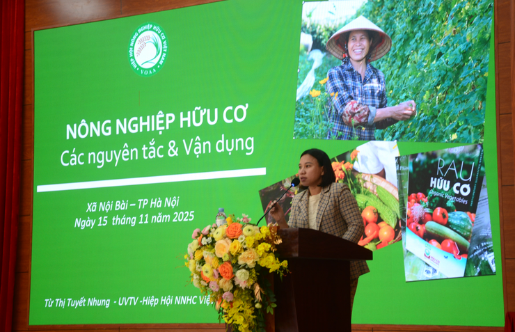 Hà Nội: Xã Nội Bài tổ chức tập huấn kỹ thuật sản xuất rau hữu cơ- Ảnh 1.