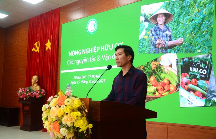 Hà Nội: Xã Nội Bài tổ chức tập huấn kỹ thuật sản xuất rau hữu cơ- Ảnh 2.