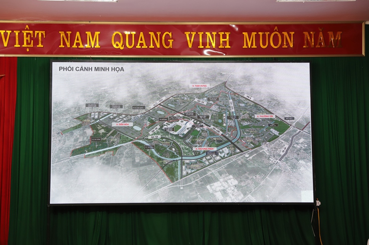 UBND xã Thượng Phúc tổ chức hội nghị thông báo chủ trương thực hiện Dự án đầu tư xây dựng Khu đô thị thể thao Olympic, Thành phố Hà Nội trên địa bàn xã Thượng Phúc- Ảnh 4.