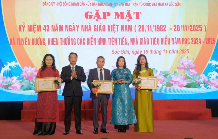 Xã Sóc Sơn tuyên dương nhiều điển hình tiên tiến ngành Giáo dục và Đào tạo- Ảnh 3.