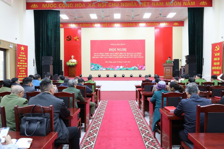 UBND xã Tiến Thắng triển khai Kế hoạch “Cao điểm 60 ngày đêm tổng rà soát, làm sạch dữ liệu đăng ký phương tiện, giấy phép lái xe”- Ảnh 1.