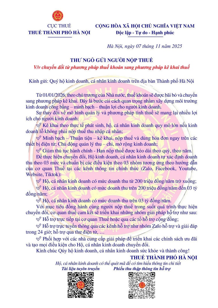 TRIỂN KHAI TUYÊN TRUYỀN, HỖ TRỢ HỘ KINH DOANH CHUYỂN ĐỔI TỪ THUẾ KHOÁN SANG KÊ KHAI VÀ PHÁT TRIỂN LÊN DOANH NGHIỆP- Ảnh 2.