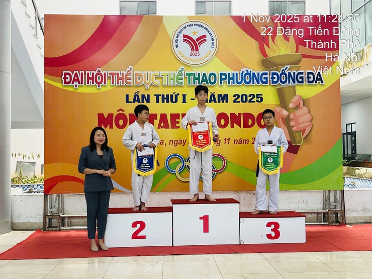 Taekwondo khép lại thành công Đại hội Thể dục thể thao phường Đống Đa lần thứ I năm 2025- Ảnh 9.