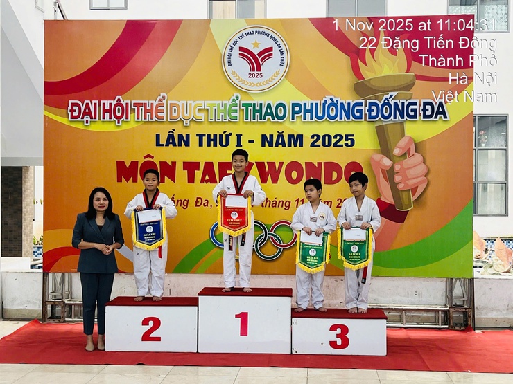 Taekwondo khép lại thành công Đại hội Thể dục thể thao phường Đống Đa lần thứ I năm 2025- Ảnh 2.