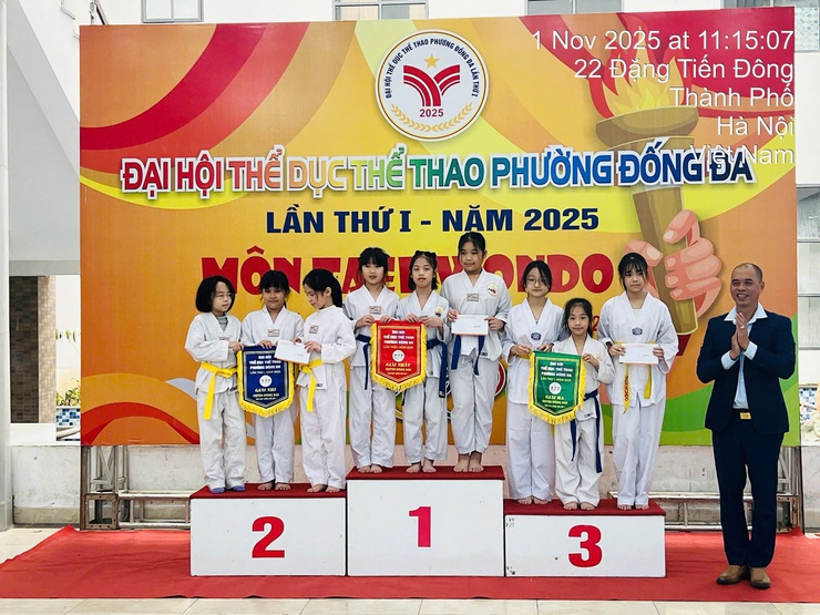Taekwondo khép lại thành công Đại hội Thể dục thể thao phường Đống Đa lần thứ I năm 2025- Ảnh 4.
