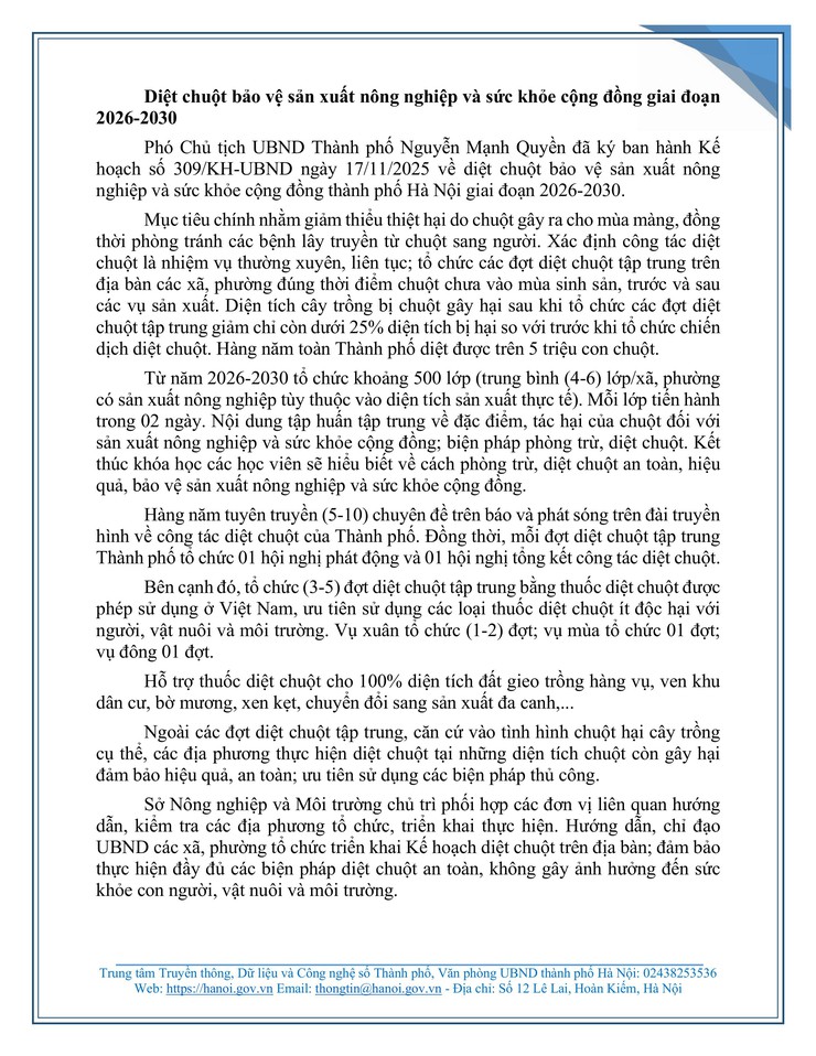 Thông tin chỉ đạo, điều hành của UBND Thành phố, Chủ tịch UBND thành phố Hà Nội (ngày 18/11/2025)- Ảnh 3.