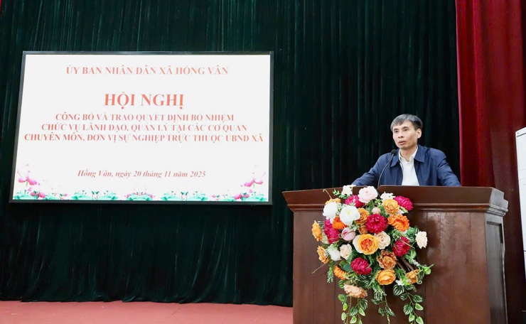 Xã Hồng Vân tổ chức hội nghị trao quyết định bổ nhiệm chức vụ lãnh đạo, quản lý tại các cơ quan chuyên môn, đơn vị sự nghiệp trực thuộc UBND xã- Ảnh 3.