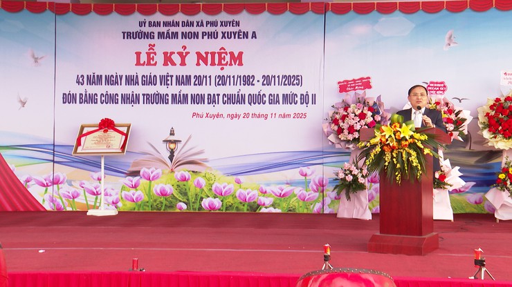 Trường Mầm non Phú Xuyên A Kỷ niệm ngày nhà giáo Việt nam 20/11 và đón Bằng công nhận Trường đạt chuẩn Quốc gia mức độ 2.- Ảnh 10.