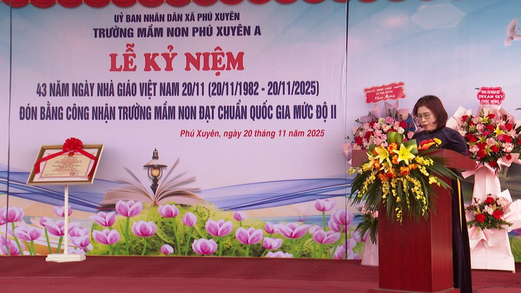 Trường Mầm non Phú Xuyên A Kỷ niệm ngày nhà giáo Việt nam 20/11 và đón Bằng công nhận Trường đạt chuẩn Quốc gia mức độ 2.- Ảnh 6.