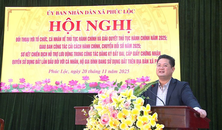 Hội nghị Đối thoại với tổ chức, cá nhân về thủ tục hành chính và giải quyết thủ tục hành chính năm 2025;- Ảnh 3.