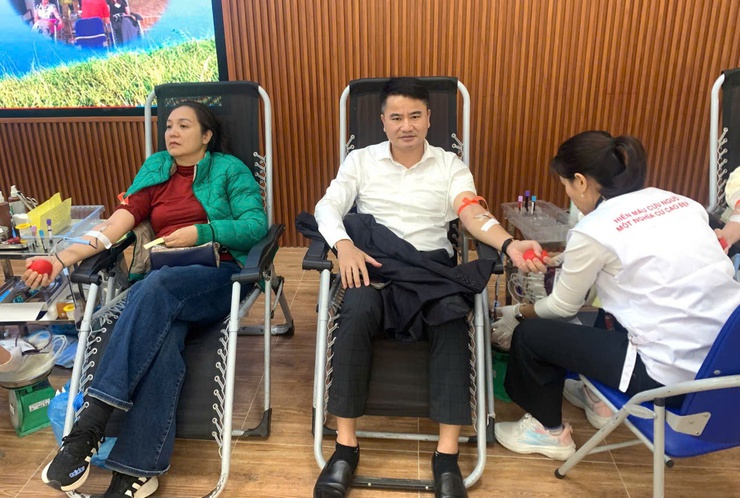 Xã Đoài Phương tổ chức Ngày hội hiến máu tình nguyện năm 2025- Ảnh 1.