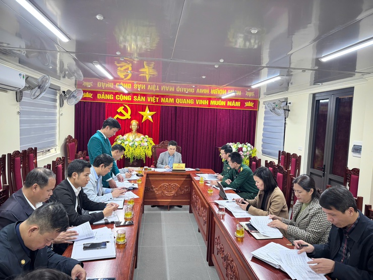 UBND xã Hát Môn tổ chức họp Hội đồng Nghĩa vụ quân sự- Ảnh 1.