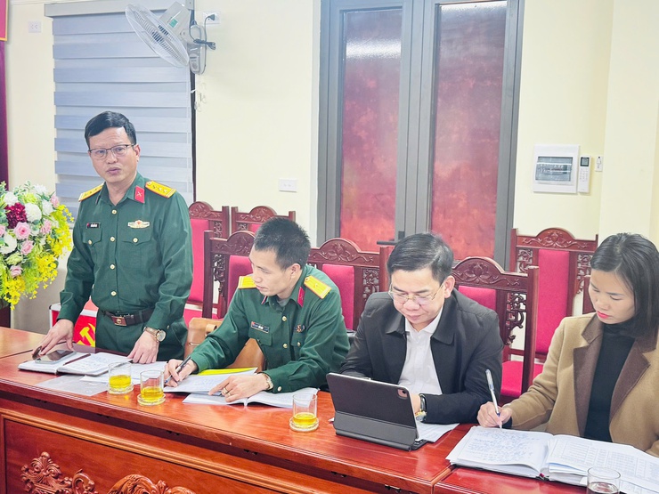 UBND xã Hát Môn tổ chức họp Hội đồng Nghĩa vụ quân sự- Ảnh 2.