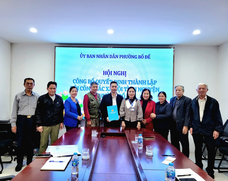 
Hội nghị công bố quyết định thành lập đội công tác xã hội tình nguyện phường Bồ Đề- Ảnh 2.