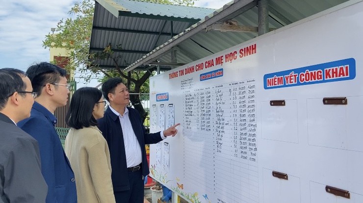 Lãnh đạo xã Phúc Thọ kiểm tra đột xuất công tác bán trú tại các trường học- Ảnh 5.