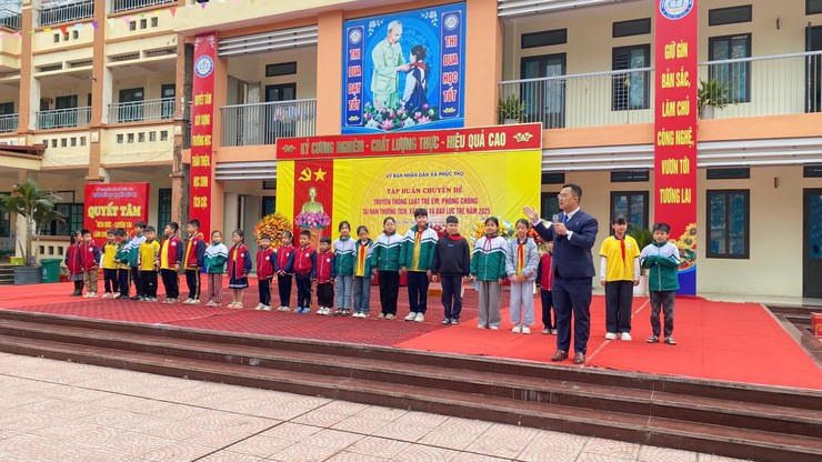 Truyền thông Luật Trẻ em, phòng chống tai nạn thương tích, xâm hại và bạo lực trẻ em năm 2025 tại trường TH Tích Giang và TH thị trấn Phúc Thọ- Ảnh 2.