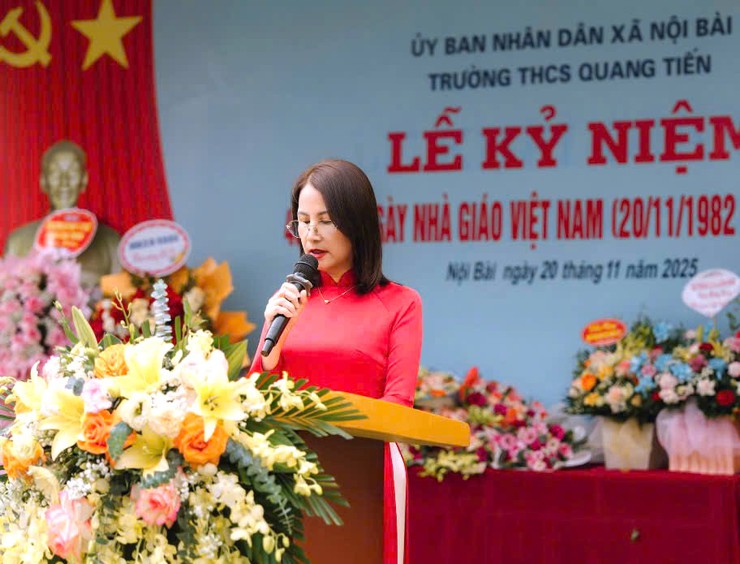 TRƯỜNG THCS QUANG TIẾN TỔ CHỨC KỶ NIỆM 43 NĂM NGÀY NHÀ GIÁO VIỆT NAM- Ảnh 4.