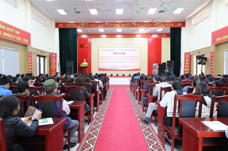 Xã Tiến Thắng tổ chức hội nghị triển khai công tác chuyển đổi mô hình, phương pháp quản lý thuế đối với hộ, cá nhân kinh doanh khi xóa bỏ thuế khoán- Ảnh 1.