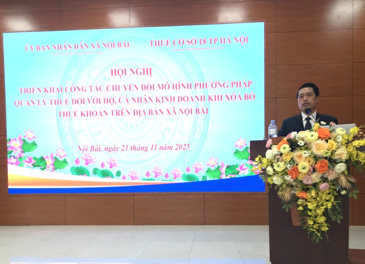 Xã Nội Bài triển khai công tác chuyển đổi mô hình phương pháp quản lý thuế đối với hộ, cá nhân kinh doanh khi xóa bỏ thuế khoán- Ảnh 1.