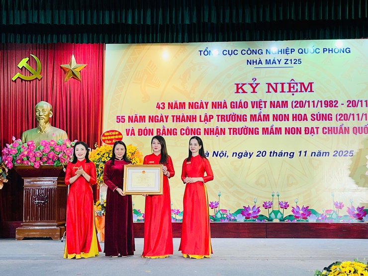 TRƯỜNG MẦM NON HOA SÚNG ĐÓN BẰNG CÔNG NHẬN ĐẠT CHUẨN QUỐC GIA MỨC ĐỘ 1- Ảnh 2.