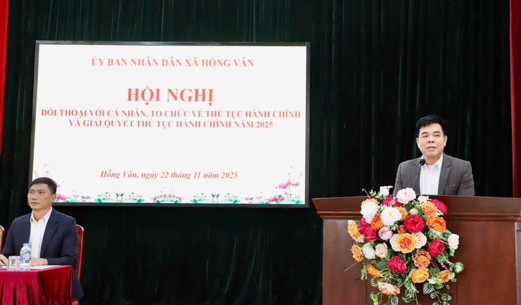 UBND xã Hồng Vân: Hội nghị đối thoại lắng nghe ý kiến của người dân về thủ tục hành chính - Ảnh 4.