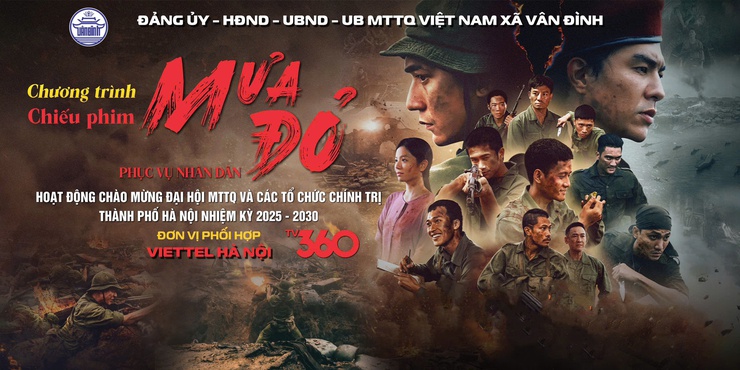 Xã Vân Đình tổ chức các buổi chiếu phim “Mưa đỏ” miễn phí phục vụ nhân dân- Ảnh 1.
