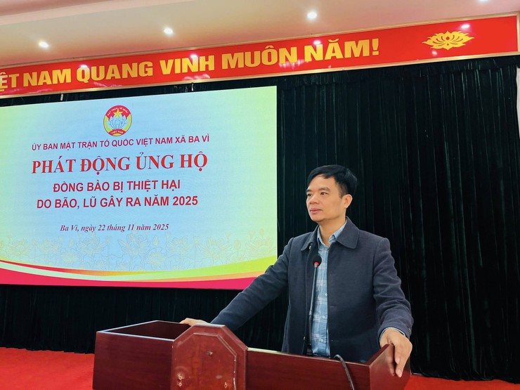 XÃ BA VÌ CHUNG TAY HƯỚNG VỀ ĐỒNG BÀO LŨ LỤT- Ảnh 1.