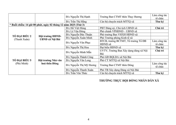 Thông báo lịch tiếp xúc cử tri trước kỳ họp thường lệ cuối năm 2025 HĐND xã Nội Bài khóa I, nhiệm kỳ 2021-2026- Ảnh 2.