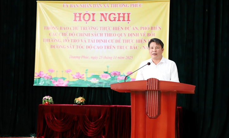 Các hộ gia đình thôn Cống Xuyên xã Thượng Phúc đồng tình chủ trương dự án đường sắt tốc độ cao trên trục Bắc – Nam- Ảnh 1.